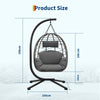Rattan Egg Chair Swing Outdoor Garden Patio Hanging Wicker Hammock Pod Chair NEW
