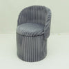 Ottoman Storage Stool Ribbed Round Pouffe Seat 3-in-1 Compact Chair Footstool