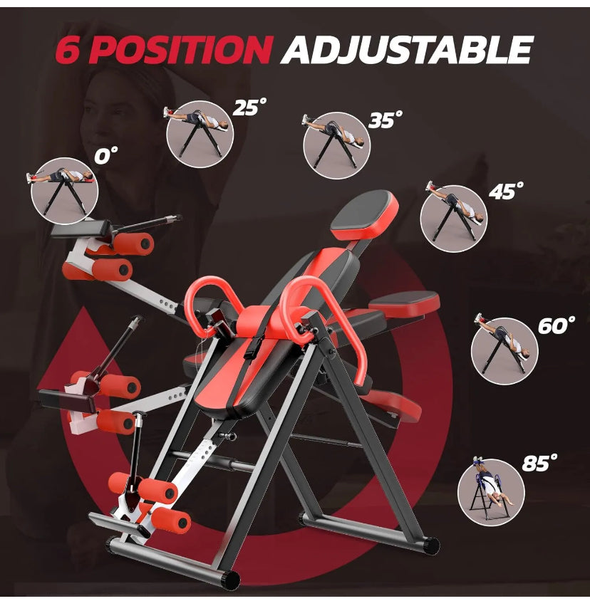 NEW Adjustable Gravity Inversion Table Back Neck Pain Exercise Therapy ...