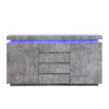 Odessa Sideboard With 2 Door 4 Drawer In Concrete Effect And LED