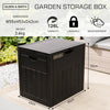 Lockable Outdoor Garden Plastic Storage Box 126L Weather Resistant Container Box