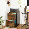 VASAGLE File Cabinet 2 Drawers Rolling Office Filing Cabinet + Wheels OFC040B01