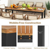 COSTWAY 8-Person Outdoor Dining Table 200 x 90cm Acacia Wood Patio Table