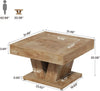 31.5" Square Coffee Table, Modern Wood Center Cocktail Tea Table for Living Room