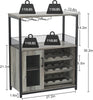Bar Cabinet Coffee w/ Rack and Glass Holder Kitchen Buffet Sideboard