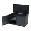 400 Litre PE Wicker Shed Waterproof Outdoor Garden Storage Box Furniture Utility