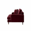 Burgundy Velvet Love Seat - Payton SOF219