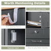 Kitchen Trash Cabinet Freestanding Recycling Cabinet Tilt Out Trash Bin Grey