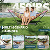 Double Hammock with Steel Stand, 350 lb Capacity, Portable In/Outdoor Carry Bag