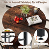 Industrial Space-saving Dinette Furniture 5 Piece Dining Table Set-Coffee