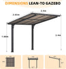Metal Freestanding Hardtop Gazebo Aluminium Outdoor Pergola Waterproof for Patio