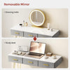 Dressing Table With 3 Drawers Mirror Stool Set Makeup Desk Vanity Table Bedroom