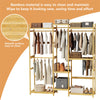 Thicken Bamboo Clothes Rail Garment Rack Cloakroom Open Wardrobe Walk-in Closet