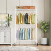 Heavy Duty Metal Double Rail Clothes Garment Hanging Rack Shelf Display Stand UK
