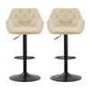 Set of 2/4 Bar Stools Velvet w/Armrest 8cm Thick Seat Swivel Bar Chair Breakfast