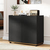 Sideboard Buffet Cabinet Wooden Coffee Bar Station Table w/Storage-Black