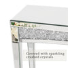 120x35cm Mirrored Console Table Diamond Crystal Hallway w/ Thicken Tapered Legs