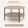 2-Tier Industrial Accent Table with Open Storage Shelf
