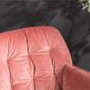 Velvet Armchair Quilted Back Leather Single Sofa Padded Seat Accent Chair Lounge
