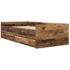 Bed Frame with Drawer Old Wood 100 x 200 cm Solid Pine Wood