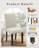 Set of 2 Modern Fabric Upholstered Dining Chairs, Curved Backrest+Solid Wood Leg