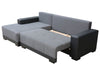 Corner Sofa Bed L-Shaped DALLAS Storage Sleep Function Springs Grey Brown New