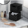 2 Drawer Woven Strap Storage Cabinet for Bedroom, Bathroom - 4 colours