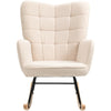 Nursing Rocking Nursery Glider Rocker Armchair for Living Room, Beige