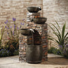 Serenity Pouring Bowls LED Water Feature Mains Powered Garden Fountain Outdoor