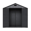 Plastic Sheds Outdoor Garden Shed 8x4FT Wood Grain Utility Tool Storage House