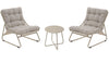Malay Outdoor Essentials Siesta 2 Seater Sling Bistro Set Grey FREE DELIVERY