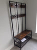 Large Rustic Coat Rack With Seat Entryway Shoe Rack Hall Tree Shoe Bench Shelves