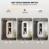 800mm Triple Door LED Bathroom Mirror Cabinet with Light Demister Wall Mounted