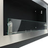 115 cm Inset/Wall Mounted Bio Ethanol Fireplace Biofire Fire Glass with 1 Burner