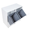 Saxony Laundry Cabinet 2 Tilt-Out Baskets Hamper Storage Box Wooden Clothes Bin