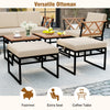Metal Sectional Sofa Set w/ Cushions & Bungee Rope Seat