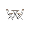 Folding Wooden Garden Bistro Set, 2 Seater Garden Furniture Set, Folding Bistro