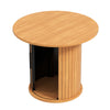 40CM/60CM Coffee Table Round Wood Side Table Sets With Hidden Storage Walnut