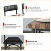 Brown Dining Table Set for 4 with Bench & 2 Upholstered Chairs,Kitchen Table Set