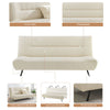 Fluffy Cream Boucle 2 Seater Sofa Bed - Cirrus