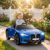 BMW i4 Licensed 12V Kids Electric Ride-On Car w/ Remote Control - Blue