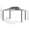 3 x 4m Aluminium Gazebo Marquee Canopy Pavilion Patio Party Tent