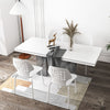 Set of 4 Dining Chair Armless Side Chair Metal Kitchen Bar Chair Stool