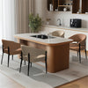 Set of 2 Leather Dining Chairs Modern Kitchen Dressing Room Bedroom Padded Seat