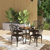 Vintage Dining Set Cast Aluminium Furniture Outdoor Garden Patio 4 Chairs Table