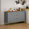 Sideboard Storage Cabinet with Adjustable Shelves, Grey
