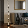 Black Twist Floor Lamp Living Room Light Integrated LED Standard Standing Light