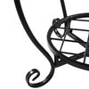 Mosaic Outdoor Side Table Round End Table Iron Accent Table Flower Plant Stand