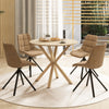 90CM Wood Dining Table Round Kitchen Table for 2-4 People-Brown
