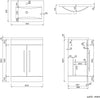 Vanity Unit & Basin Sink Cabinet Bathroom Storage Furniture Free Standing Wall